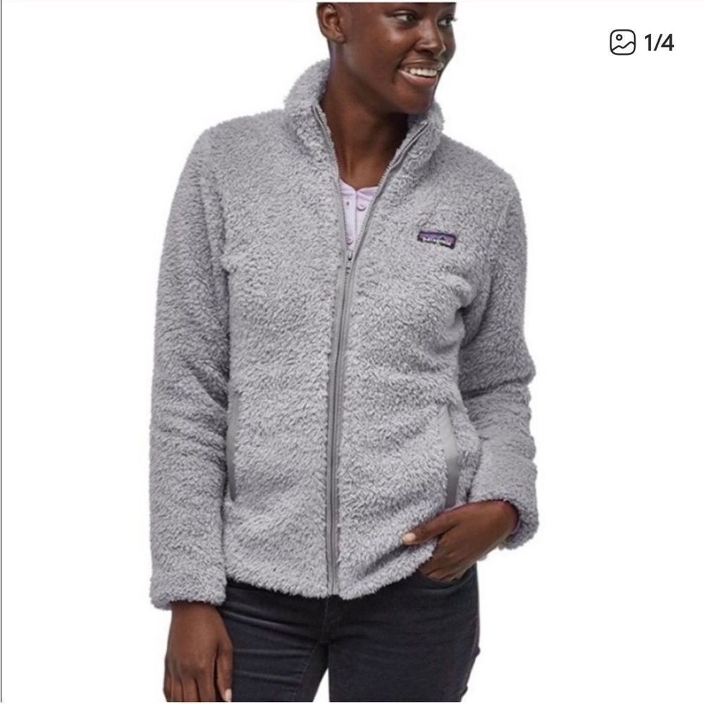 Patagonia Los Gatos Fleece Full Zip Jacket Gray Fitted Womens Medium